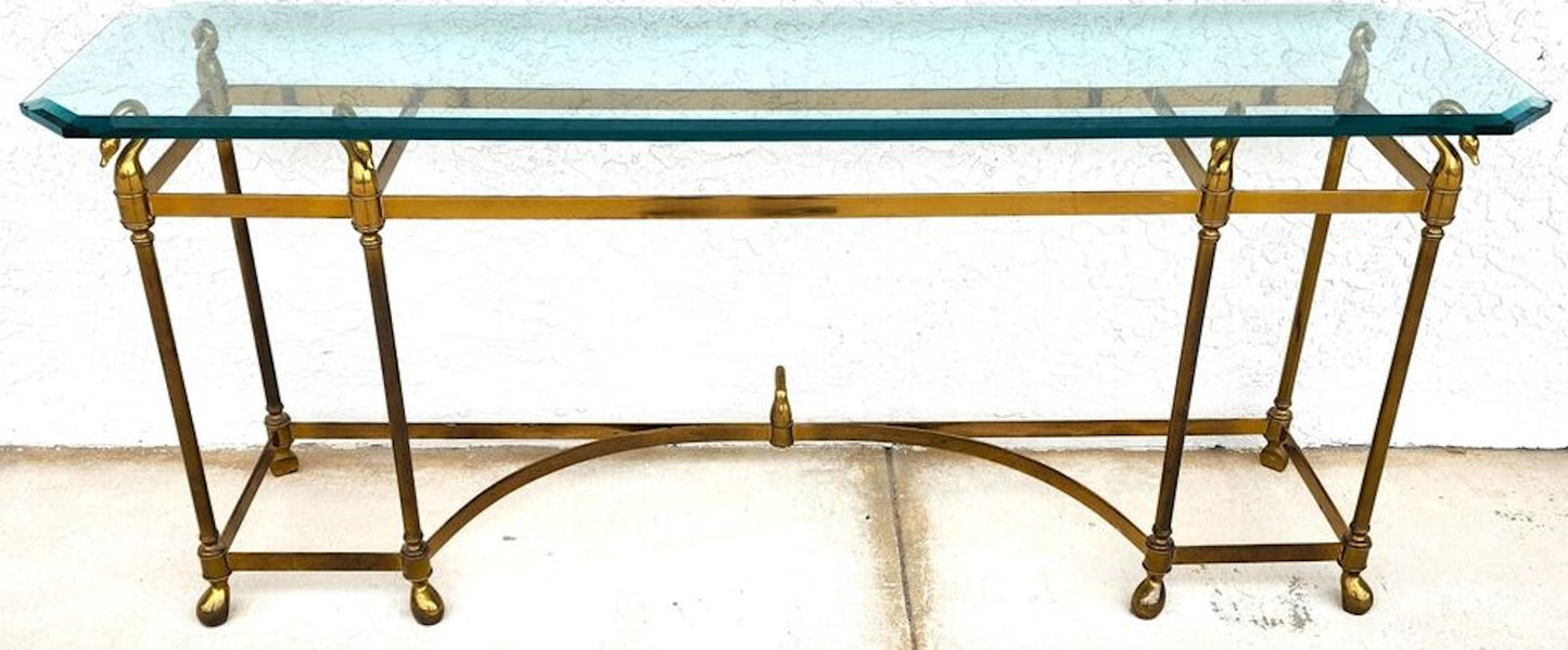Maison Jansen LaBarge Style Swan Console Sofa Table