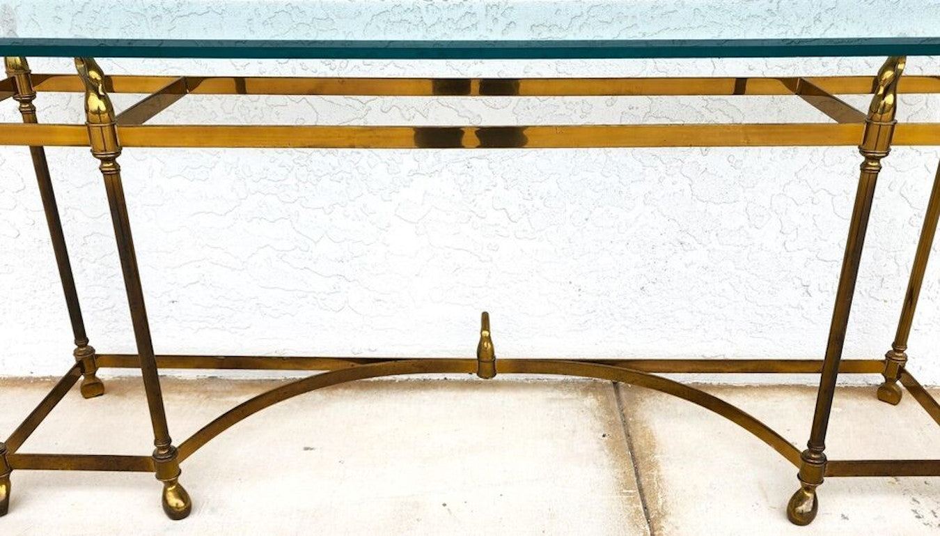 Maison Jansen LaBarge Style Swan Console Sofa Table