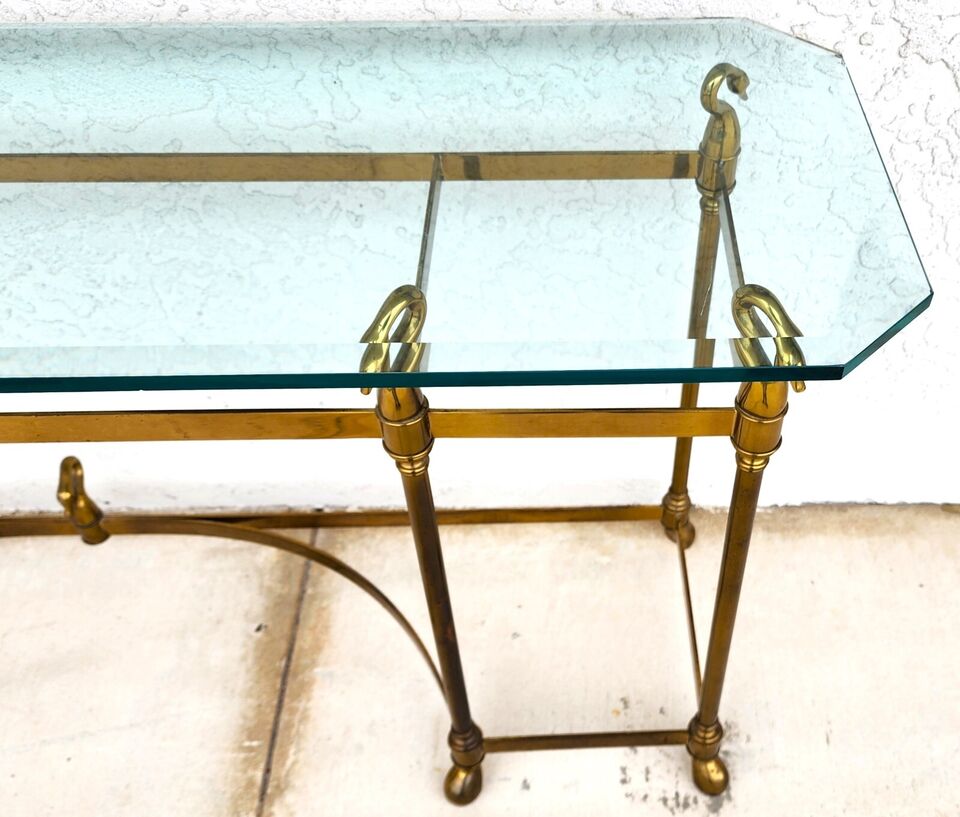 Maison Jansen LaBarge Style Swan Console Sofa Table