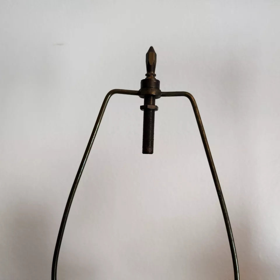 James Mont Style Foo Dog Chinoiserie Brass Lamps Vintage Pair