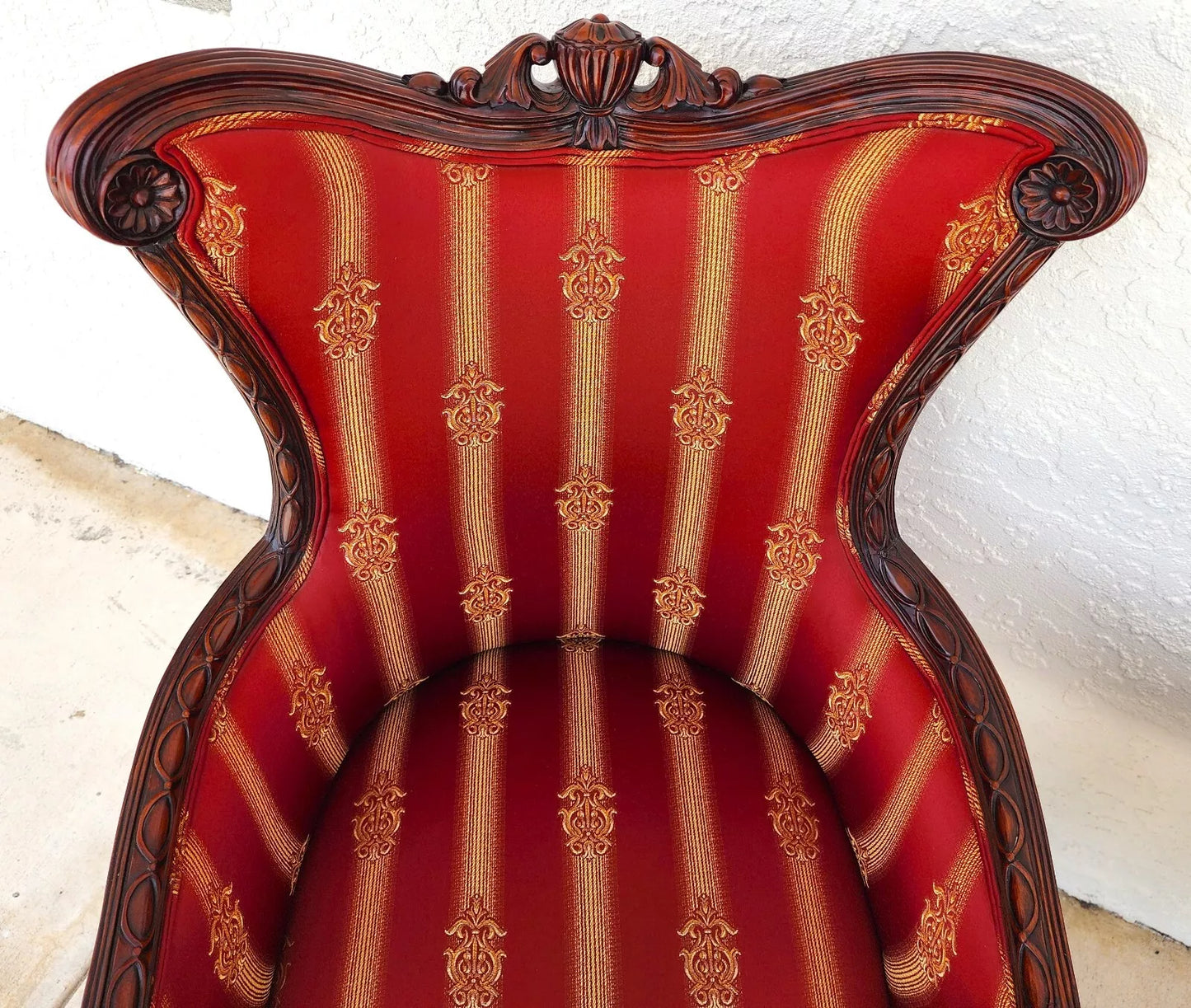Napoleon III Style Wingback Chairs Pair