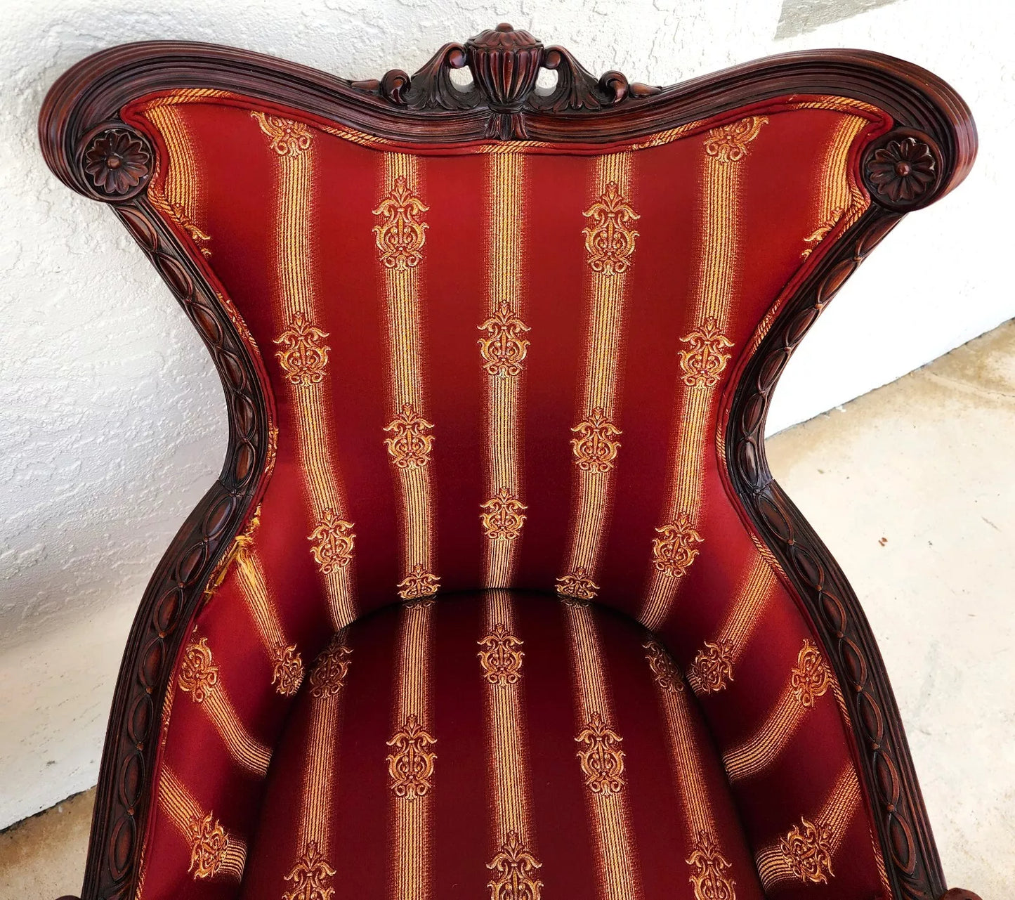 Napoleon III Style Wingback Chairs Pair