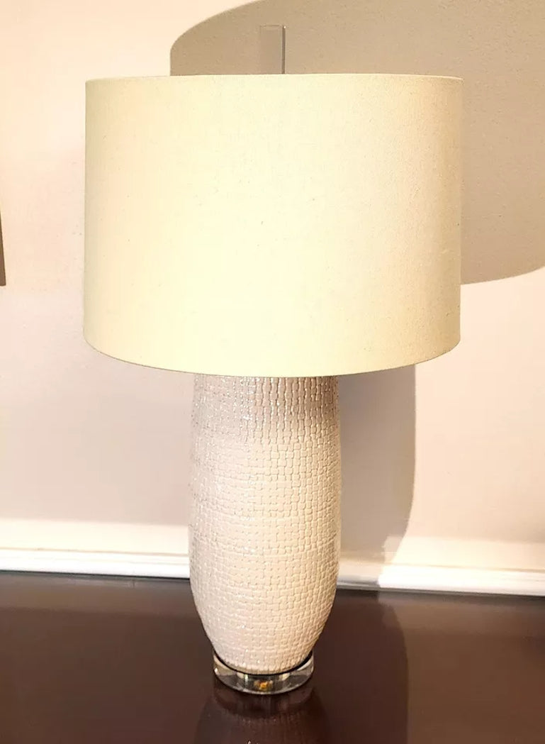 THE NATURAL LIGHT Blanche Table Lamp Ceramic & Lucite
