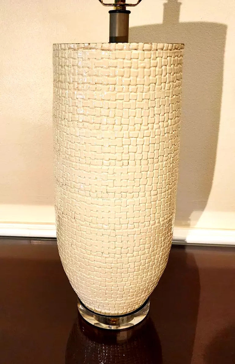 THE NATURAL LIGHT Blanche Table Lamp Ceramic & Lucite