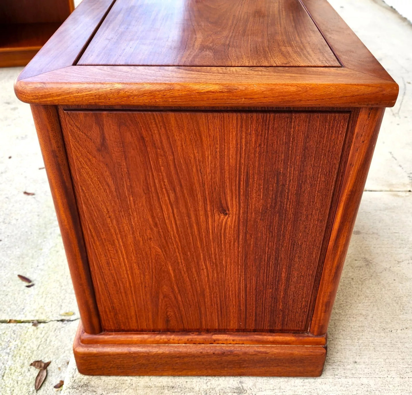 Chinoiserie Asian Rosewood Nightstands Chests Pair