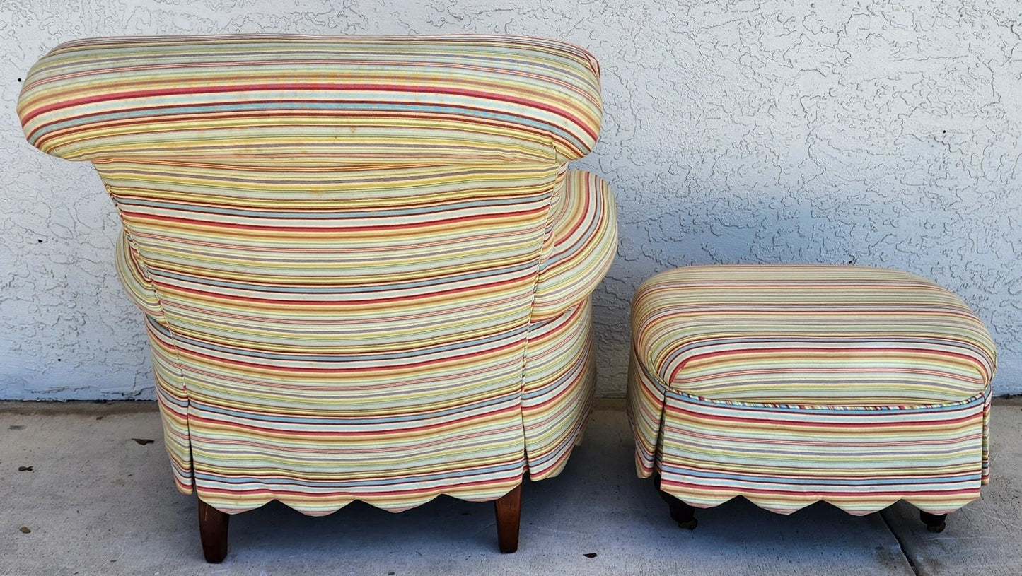 Pearson Armchair & Ottoman Rolling