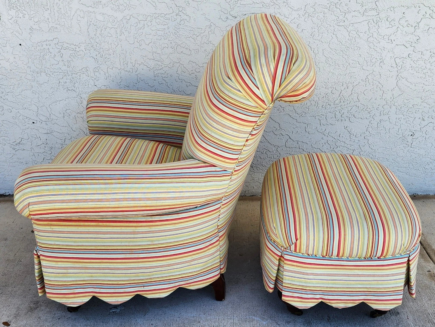 Pearson Armchair & Ottoman Rolling