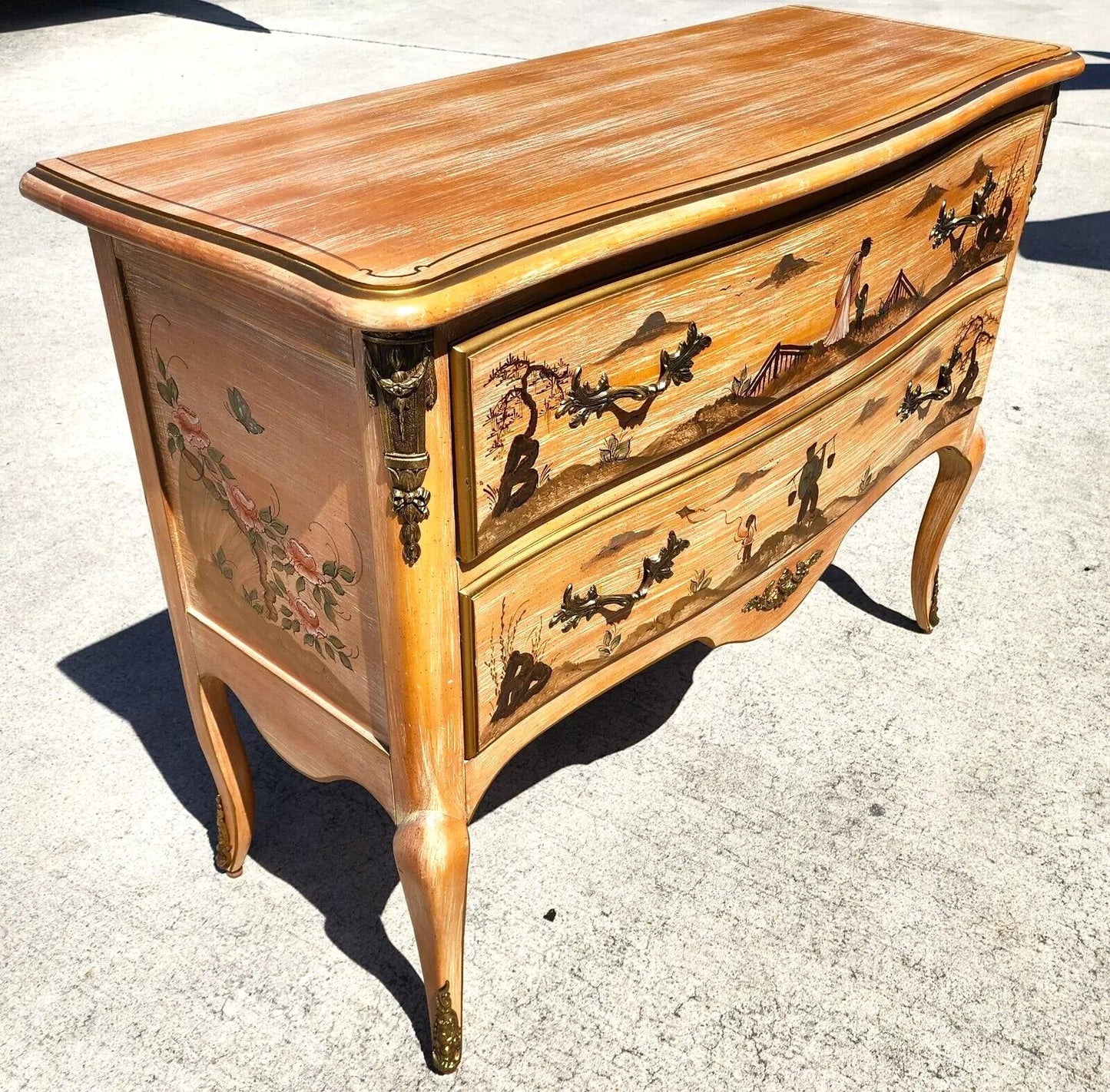 Pam Bolick Asian Commode Dresser By CENTURY FURNITURE Hand Painted & Signed