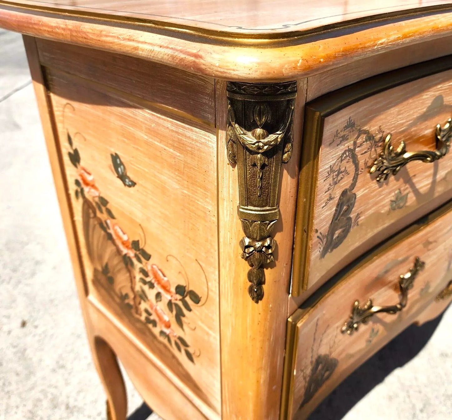 Pam Bolick Asian Commode Dresser By CENTURY FURNITURE Hand Painted & Signed