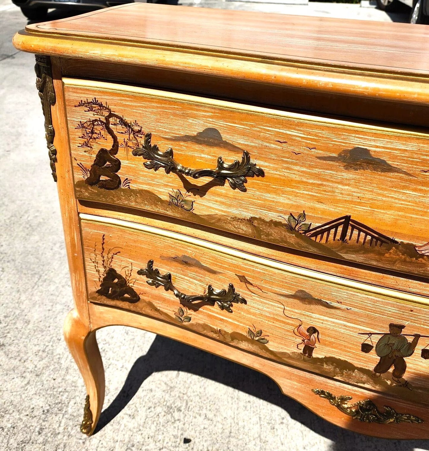 Pam Bolick Asian Commode Dresser By CENTURY FURNITURE Hand Painted & Signed