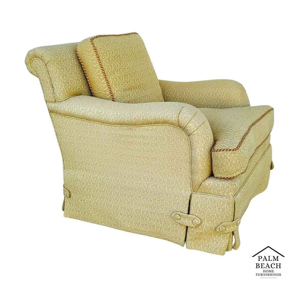 English Roll Arm Swivel Lounge Chair by Designer C Brett Carter