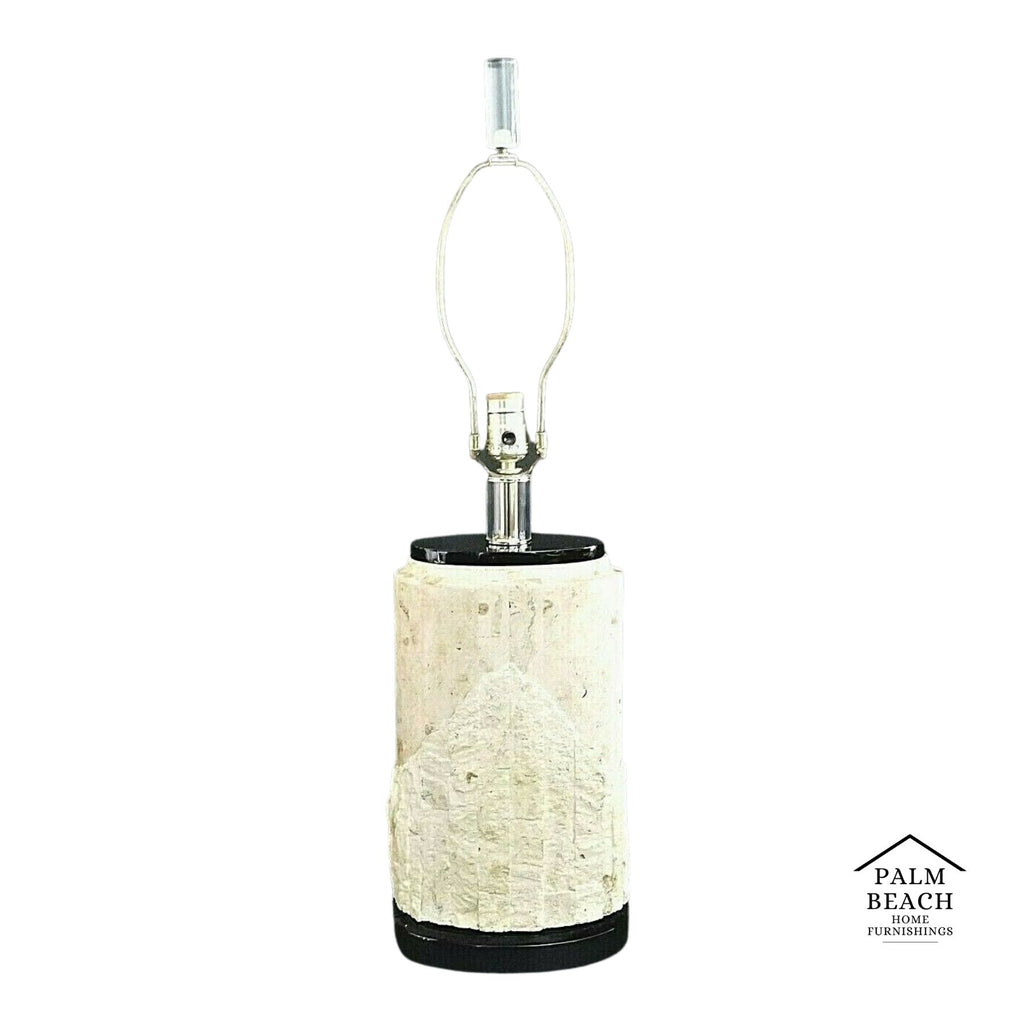 Postmodern MAITLAND SMITH Style Mactan Stone Tessellated Marble Table Lamp