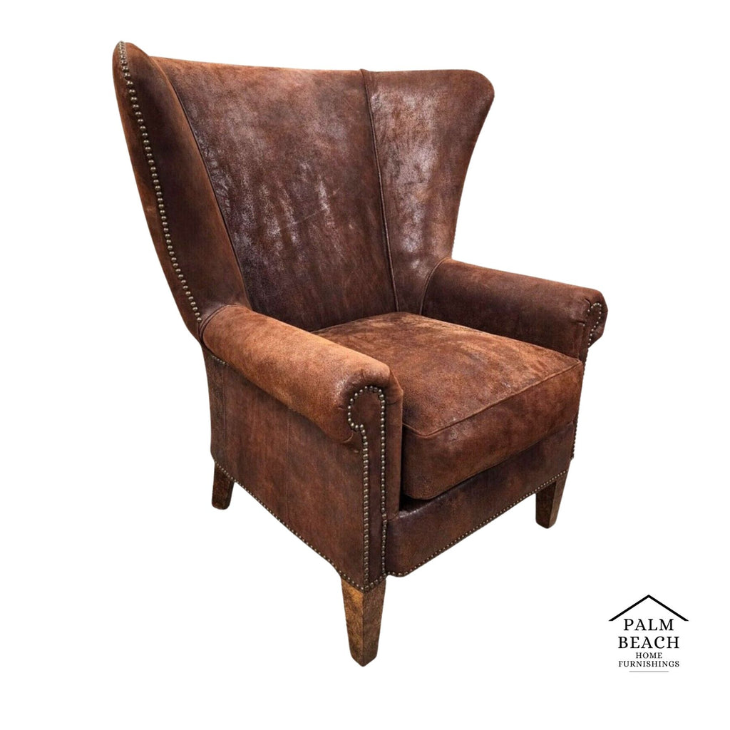 Leather Wingback Lounge Chair by PAUL ROBERT