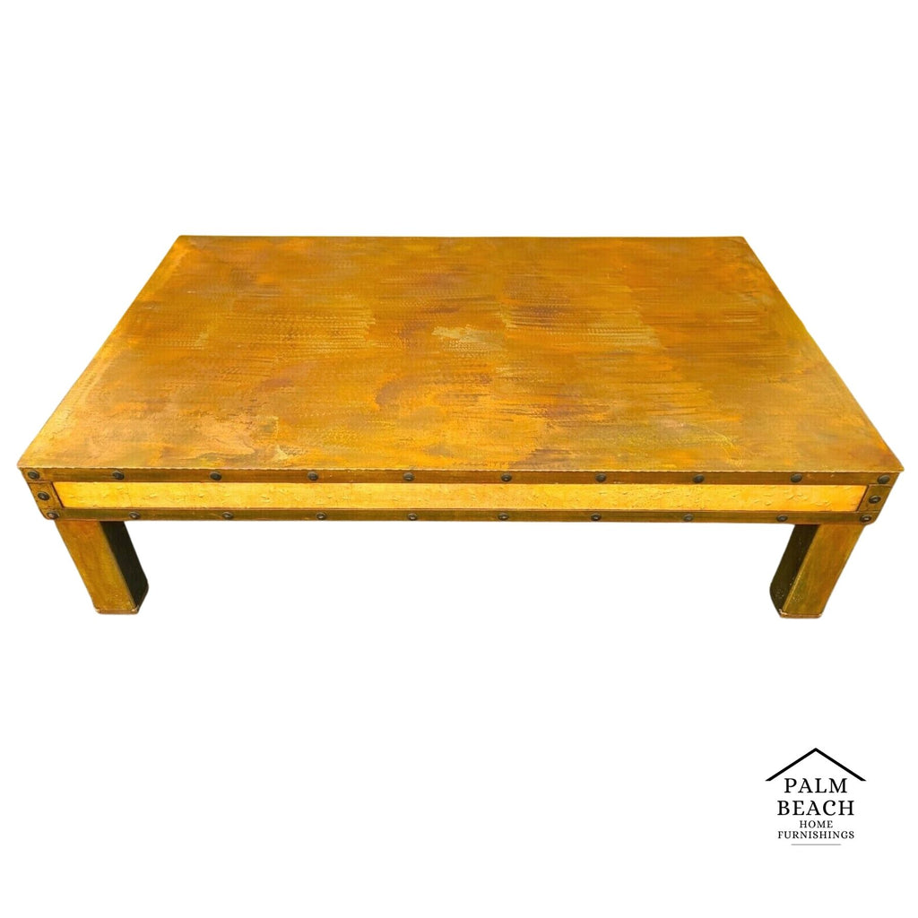 Huge Copper Coffee Cocktail Table 73" x 49"