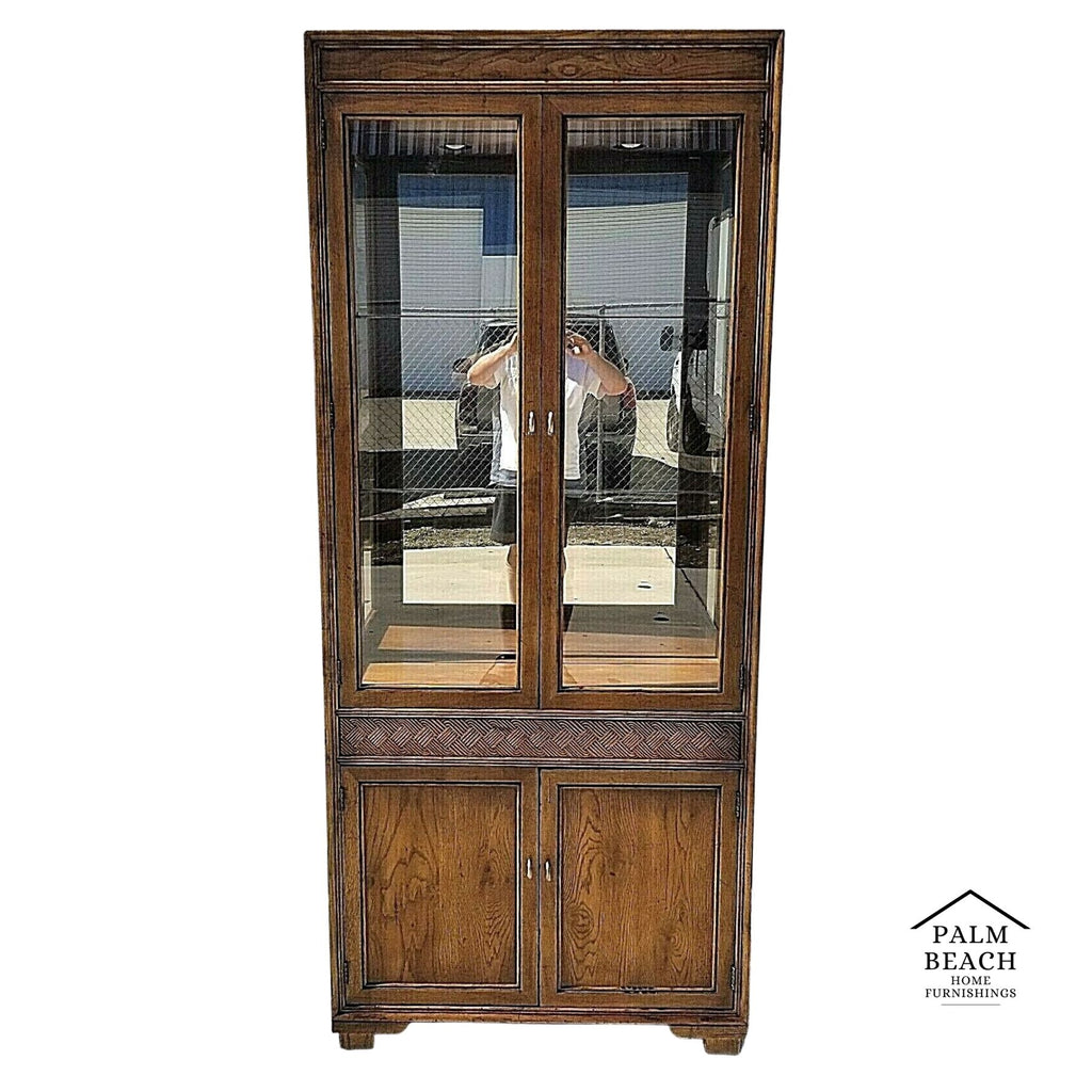 HENREDON VERA CRUZ Campaign Style Vitrine Display Case Buffet Cabinet