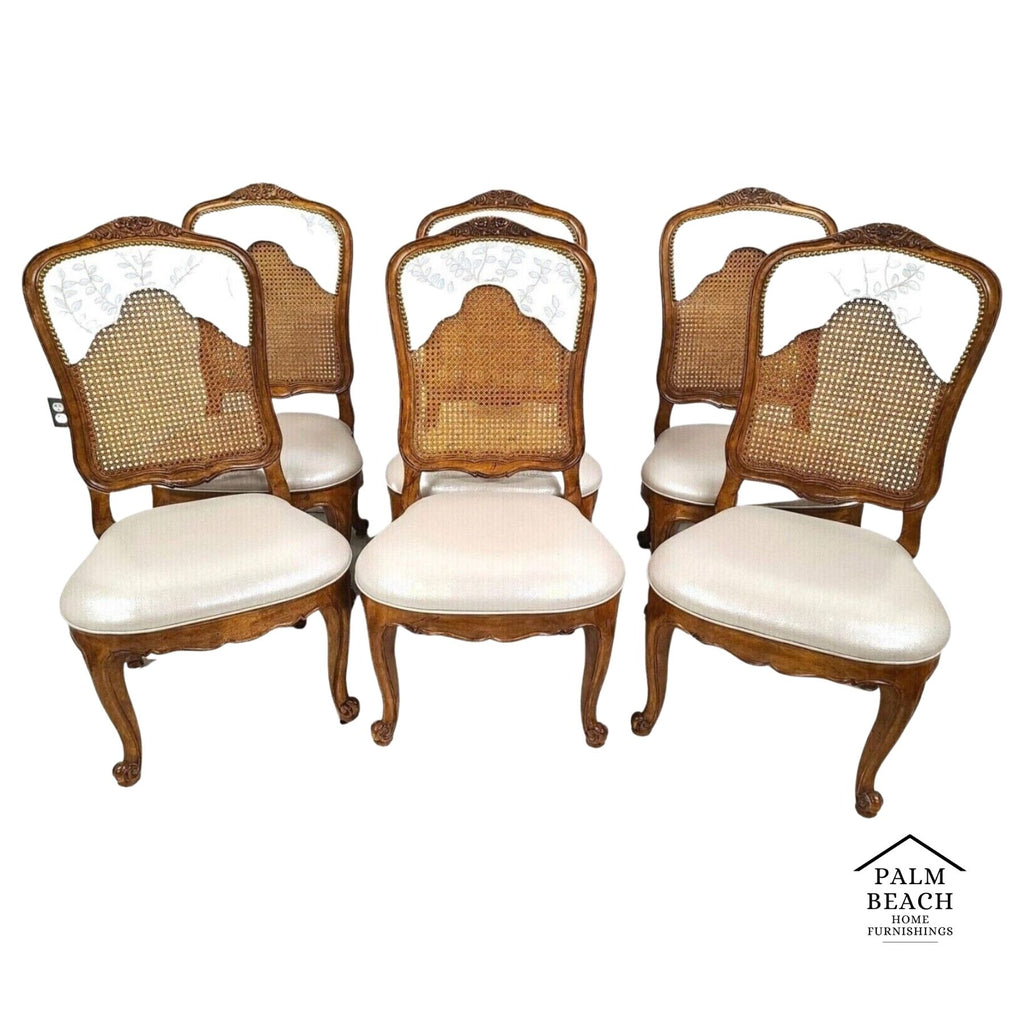 (6) French Provincial Cane Dining Chairs by CENTURY FURNITURE