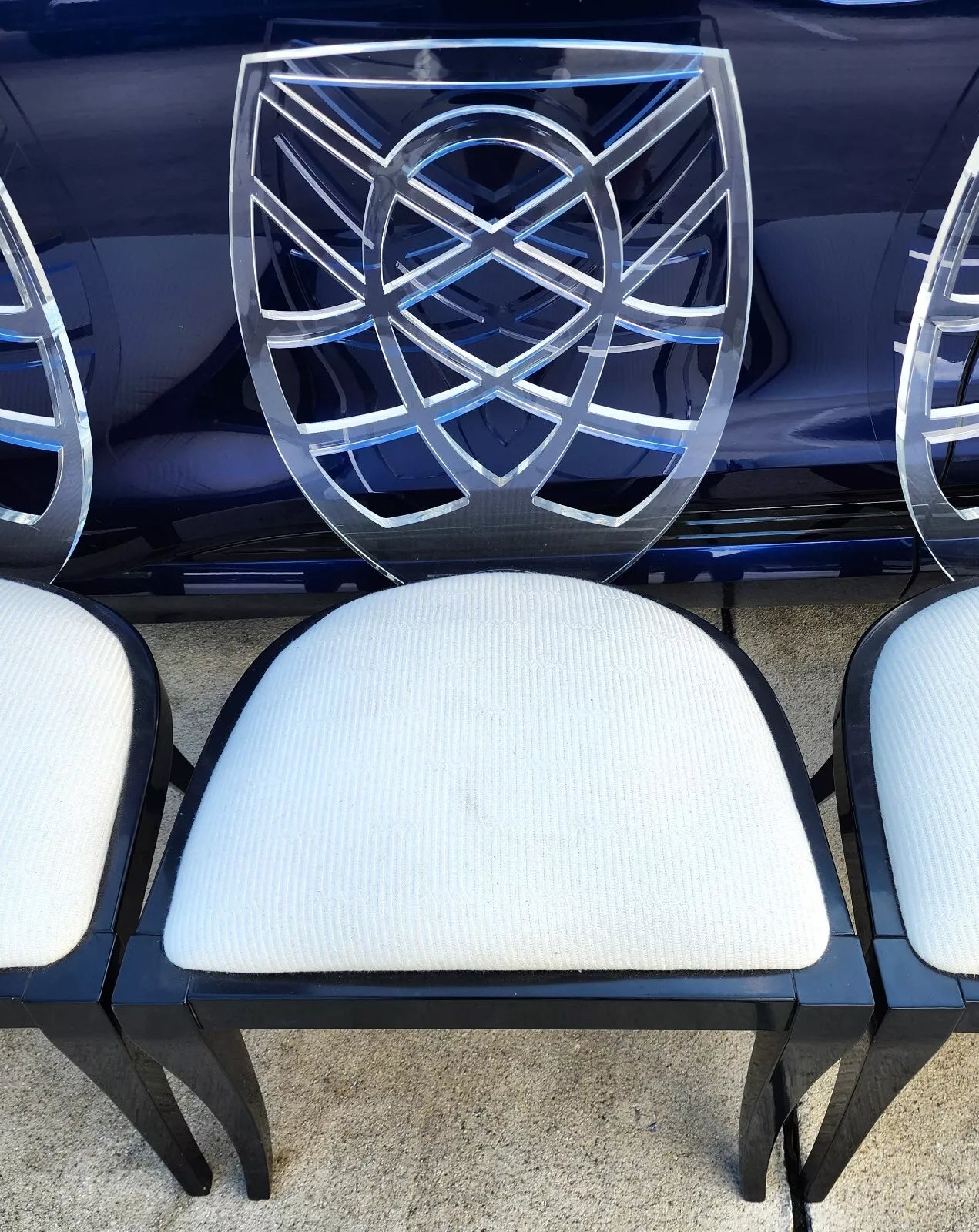 Pietro Costantini Acrylic Dining Chairs Set of 4