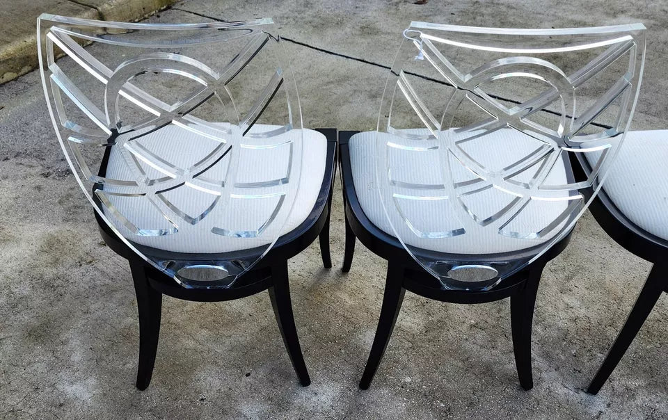 Pietro Costantini Acrylic Dining Chairs Set of 4