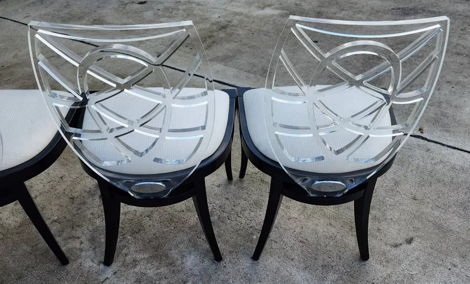 Pietro Costantini Acrylic Dining Chairs Set of 4