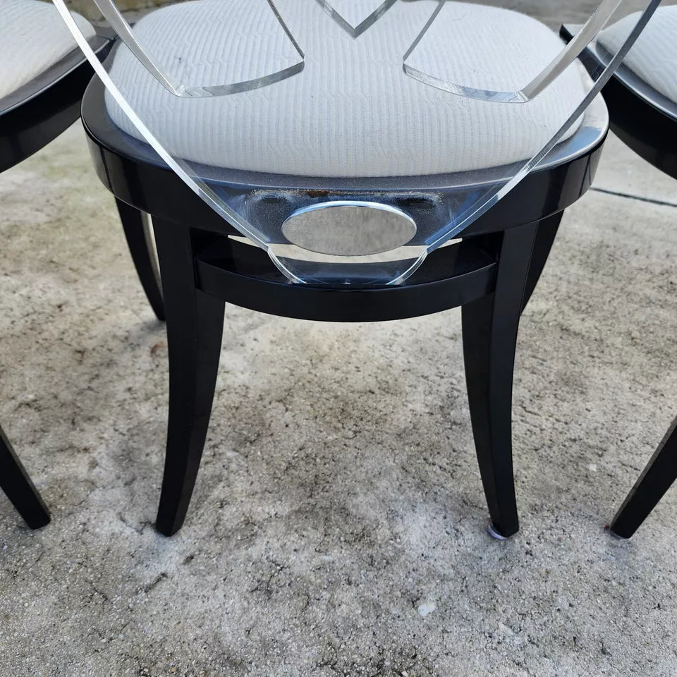 Pietro Costantini Acrylic Dining Chairs Set of 4