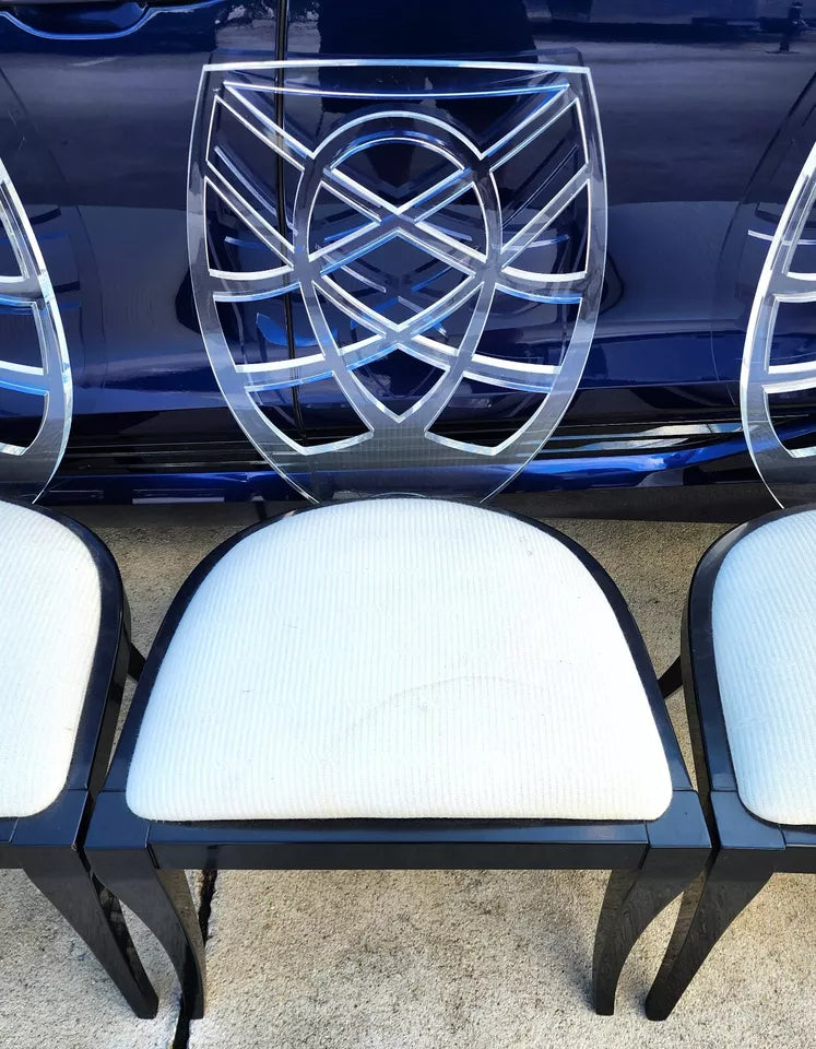 Pietro Costantini Acrylic Dining Chairs Set of 4