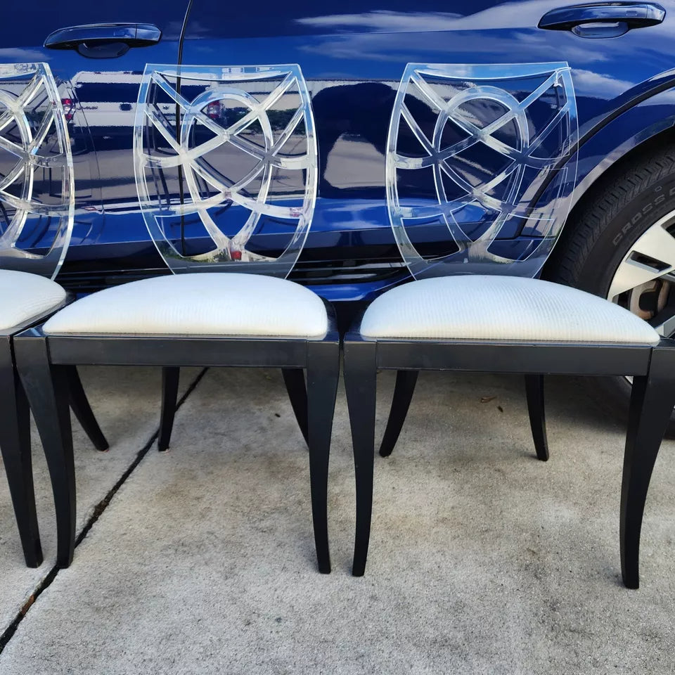 Pietro Costantini Acrylic Dining Chairs Set of 4