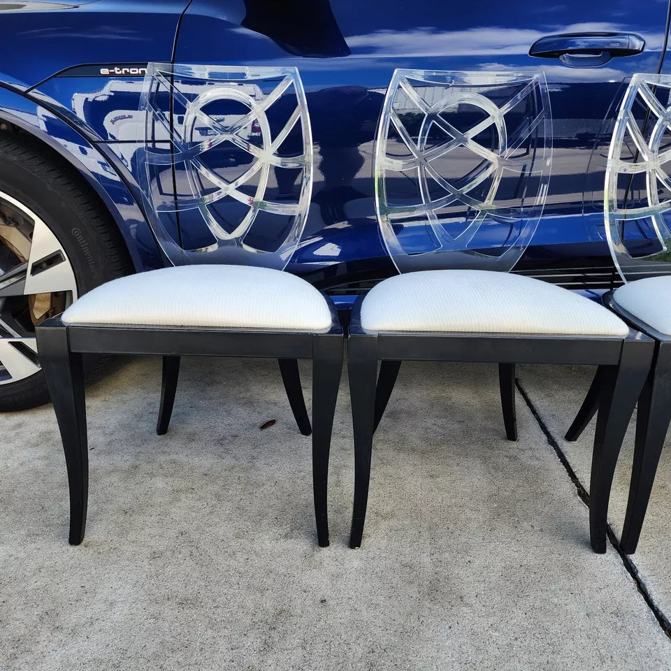 Pietro Costantini Acrylic Dining Chairs Set of 4