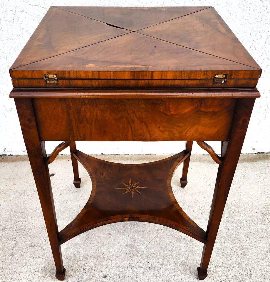 Pierre Deux Game Table Flip Top Leather