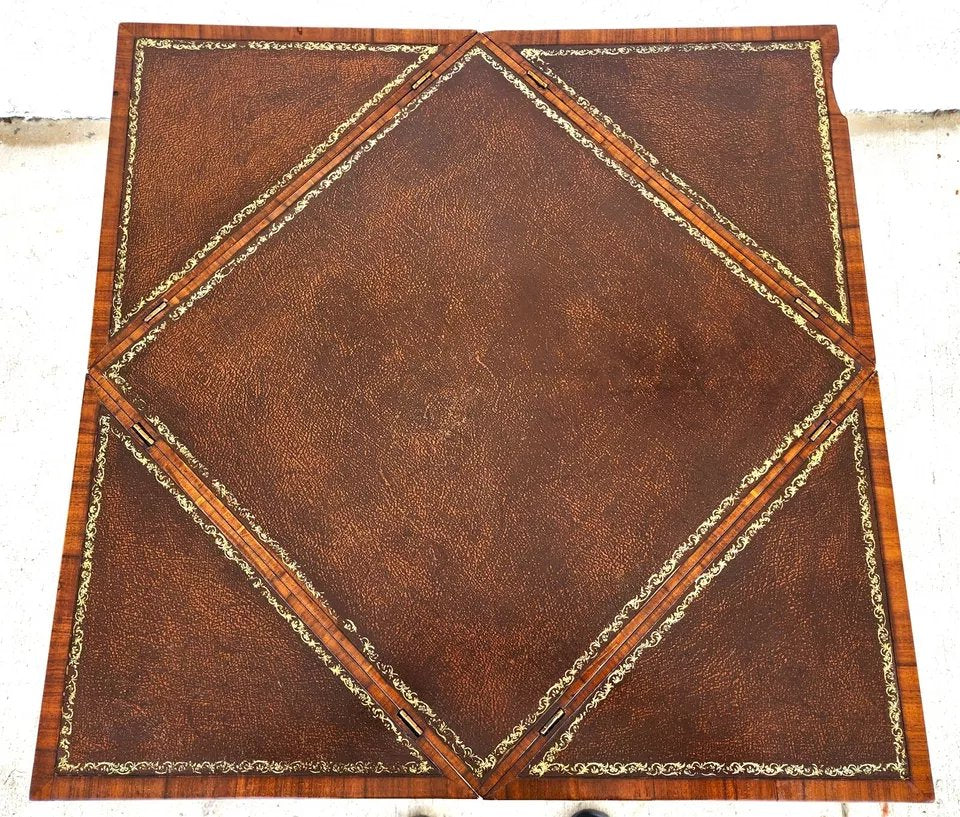 Pierre Deux Game Table Flip Top Leather