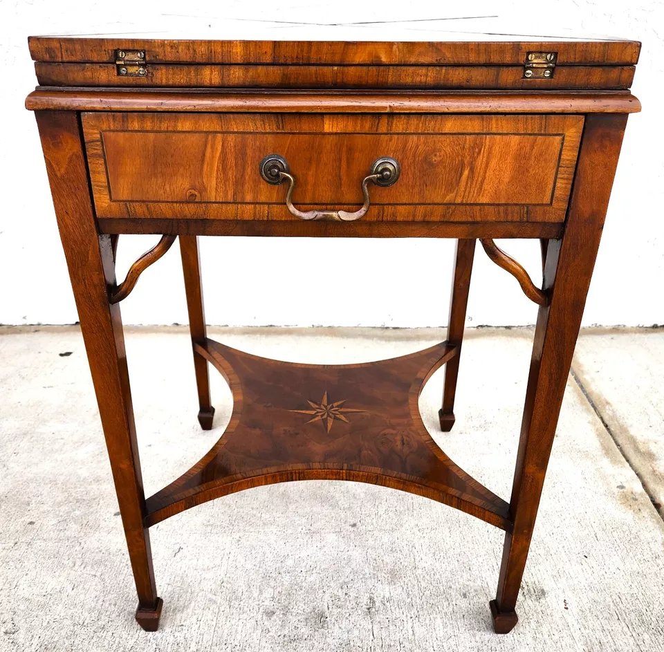 Pierre Deux Game Table Flip Top Leather