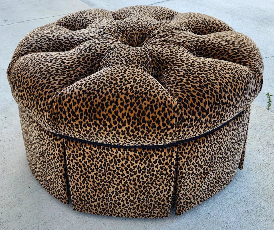 Animal Print Ottoman Tufted by PEARSON