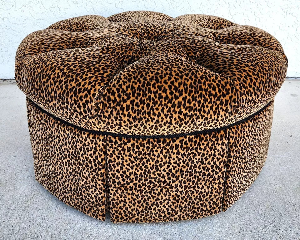 Animal Print Ottoman Tufted by PEARSON