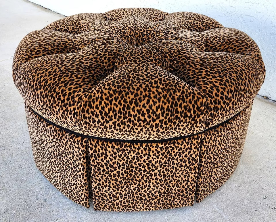 Animal Print Ottoman Tufted by PEARSON