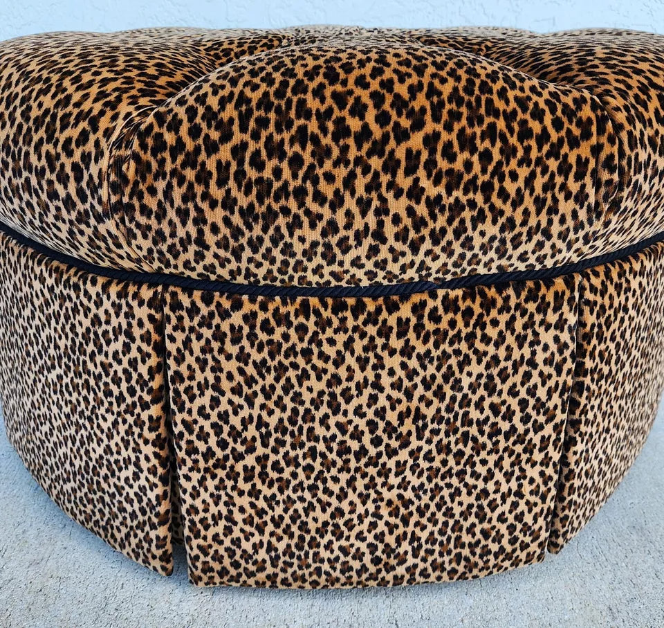 Animal Print Ottoman Tufted by PEARSON