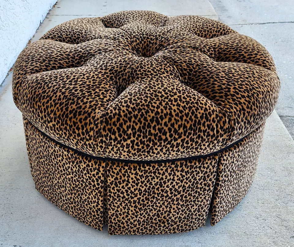 Animal Print Ottoman Tufted by PEARSON