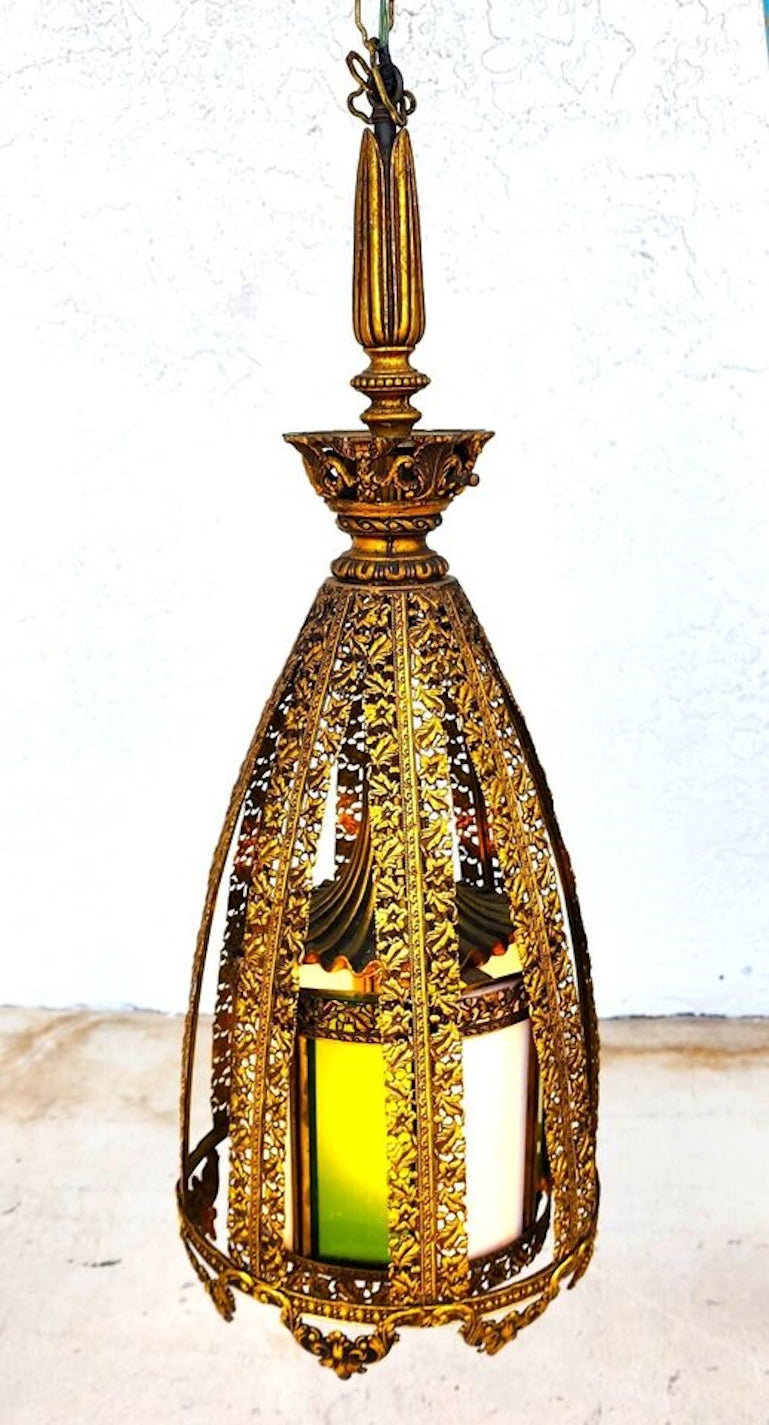 Mid Century Spanish Pendant Light Chandelier