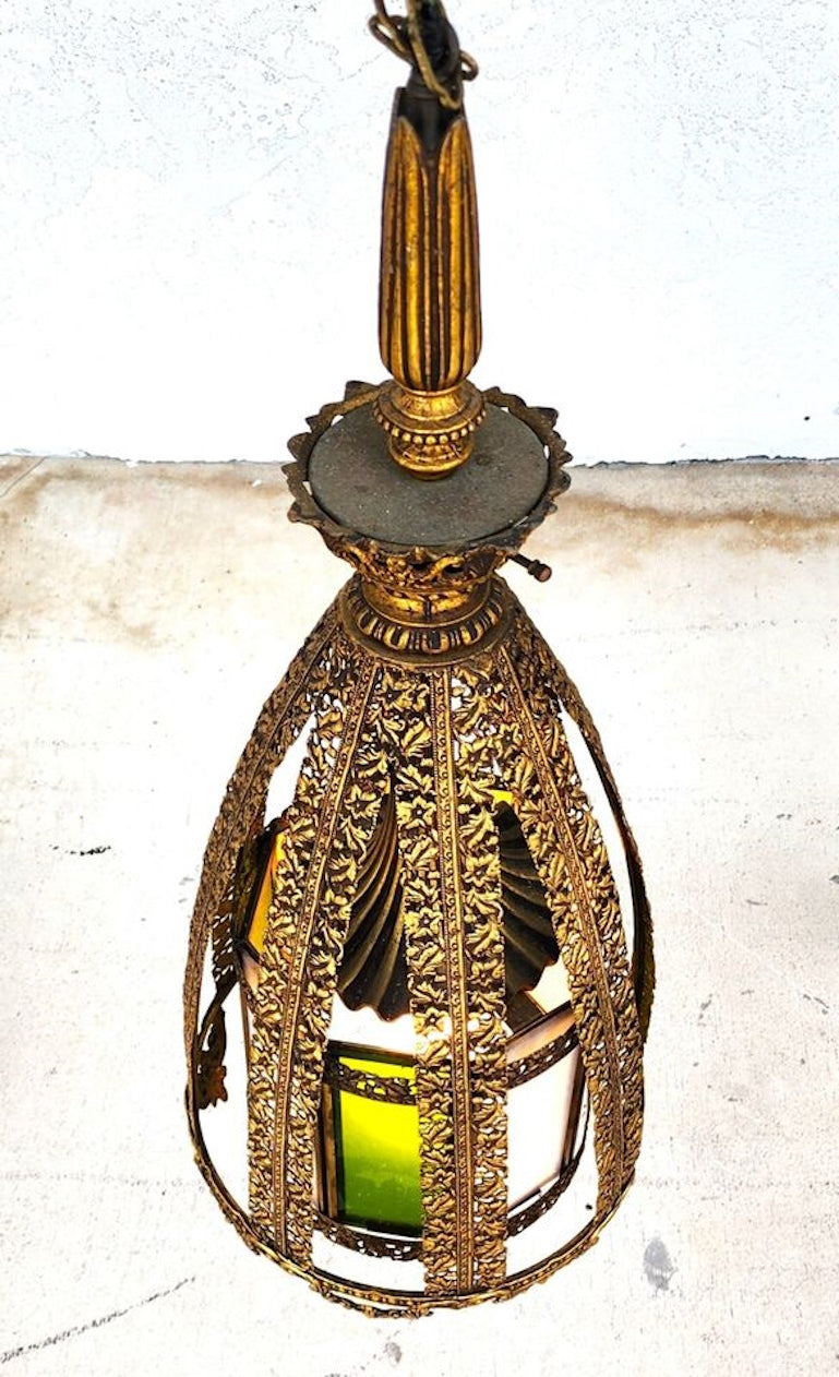 Mid Century Spanish Pendant Light Chandelier