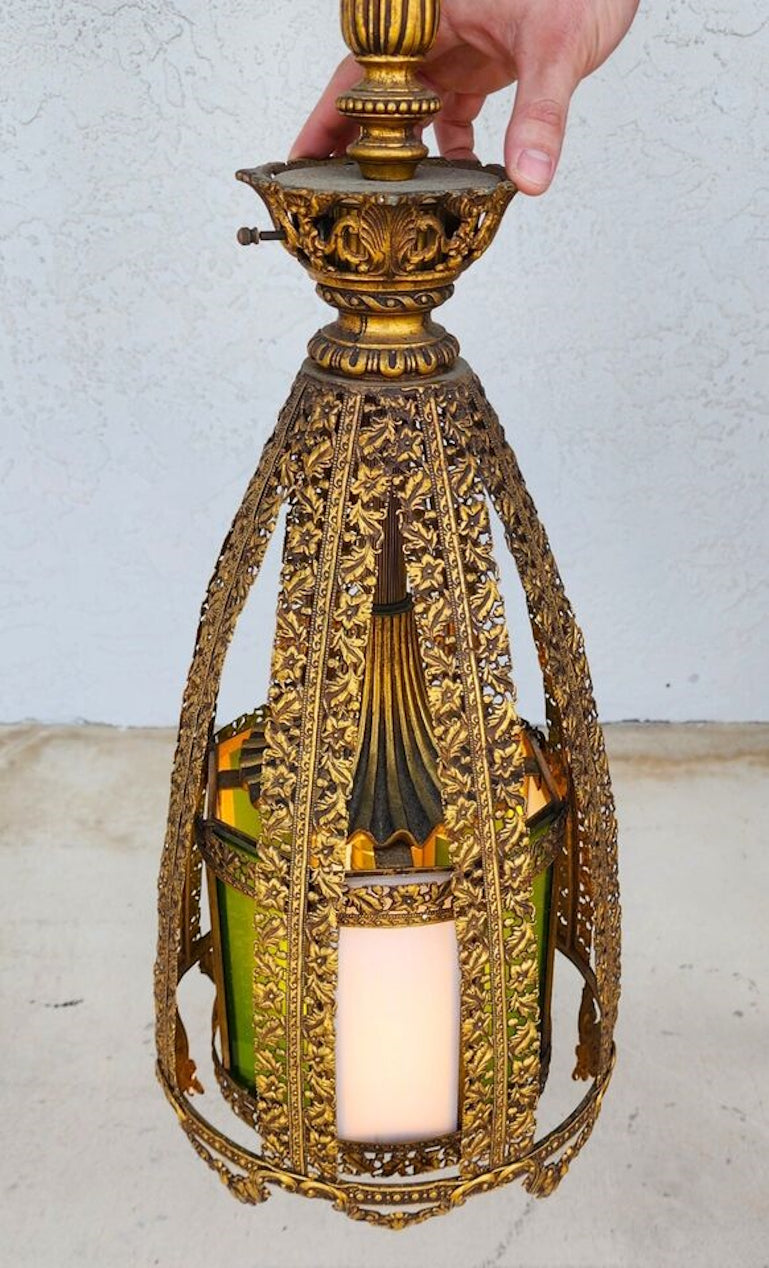 Mid Century Spanish Pendant Light Chandelier