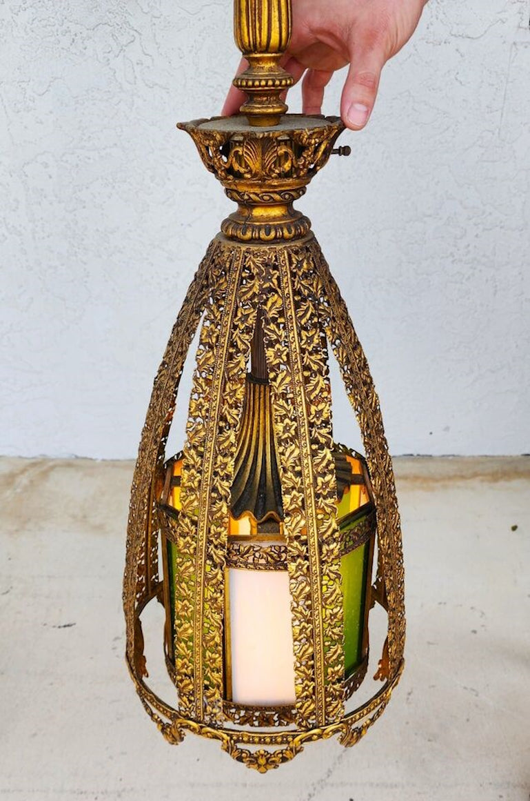 Mid Century Spanish Pendant Light Chandelier