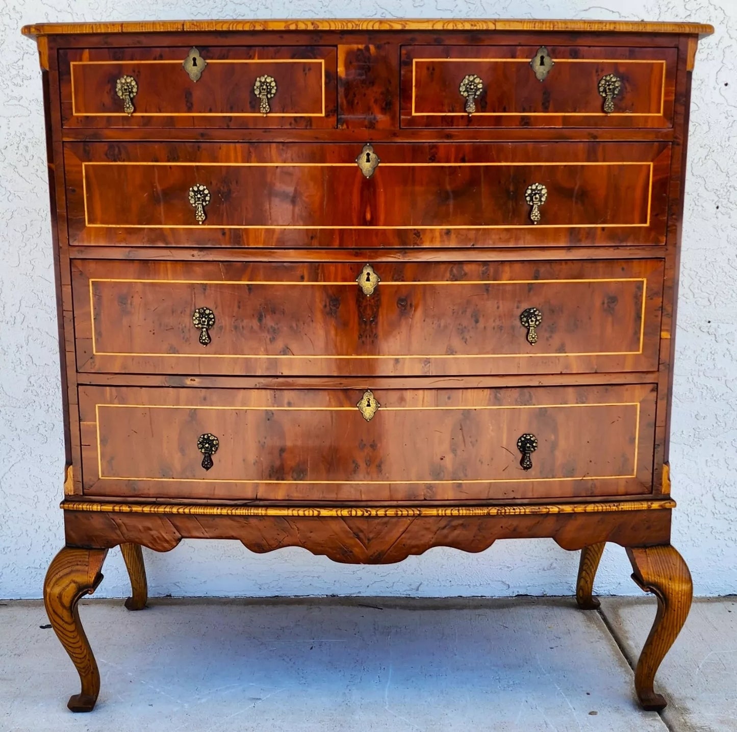 English Queen Anne Dresser Highboy Custom Made by VINTAGE SPECIALTIES