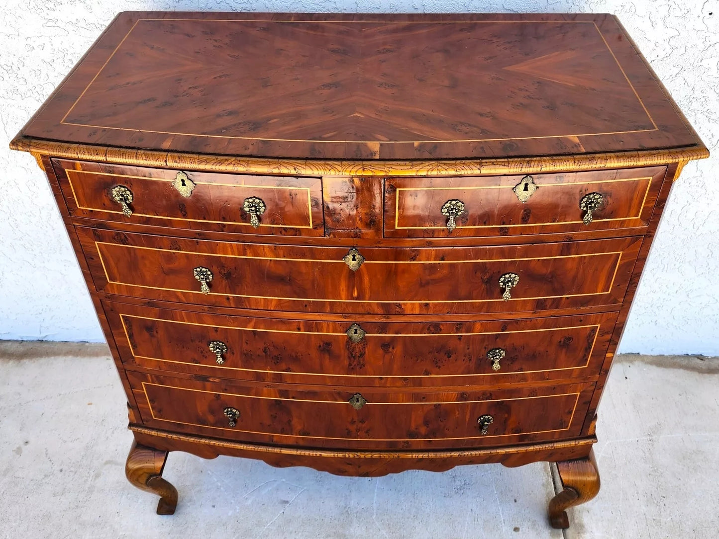 English Queen Anne Dresser Highboy Custom Made by VINTAGE SPECIALTIES