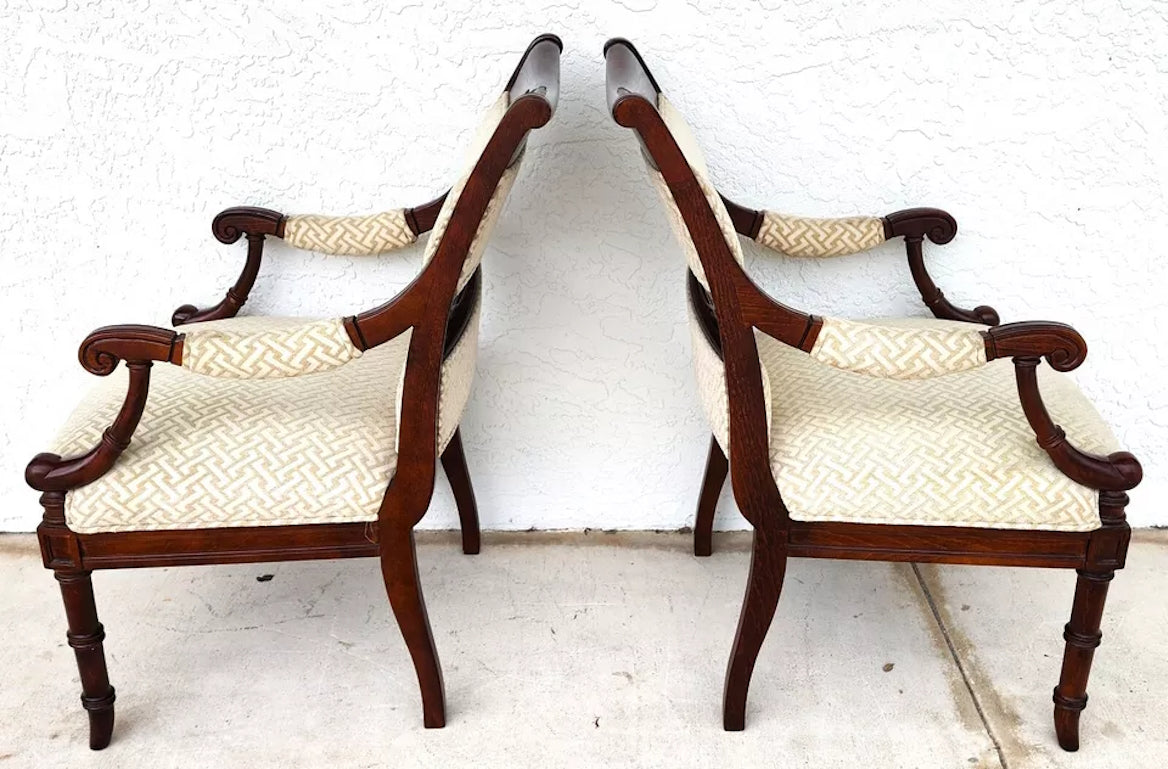 Regency Mahogany Armchairs a Pair