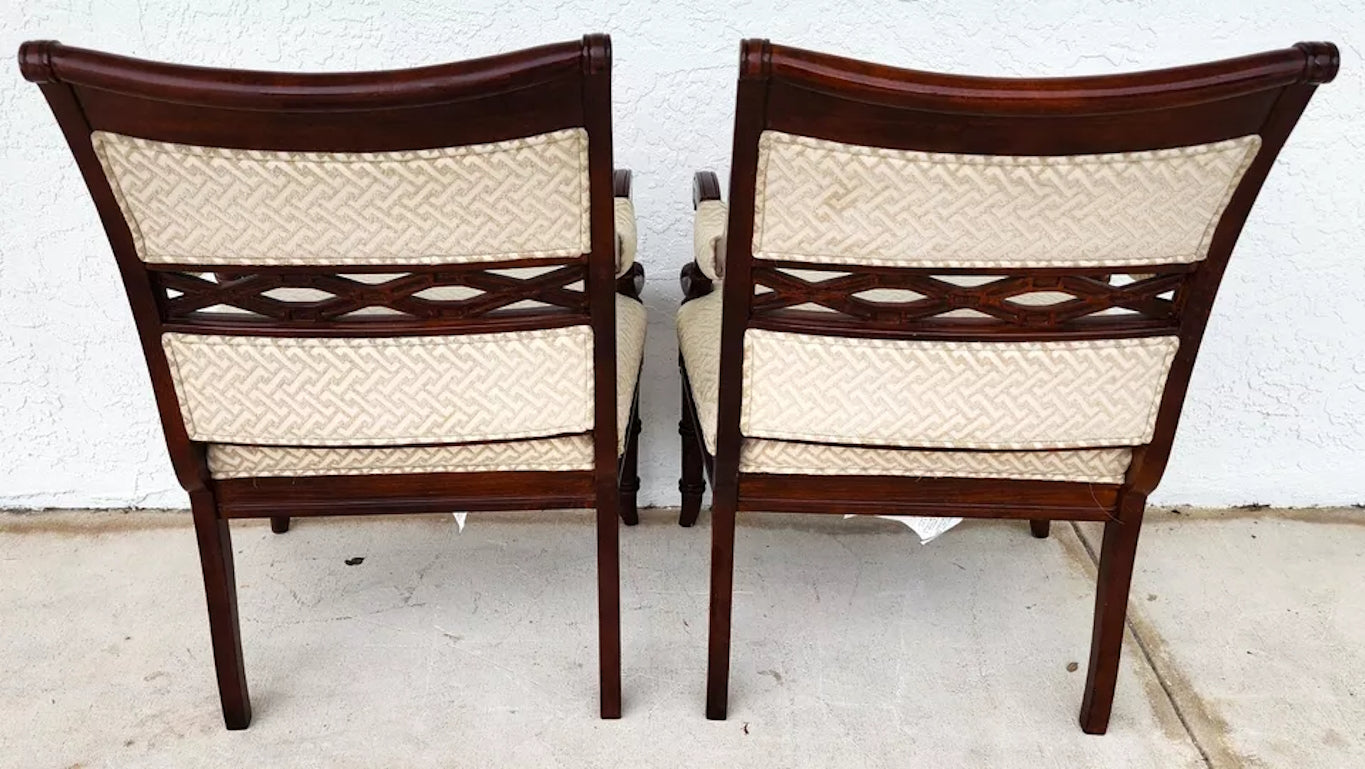 Regency Mahogany Armchairs a Pair