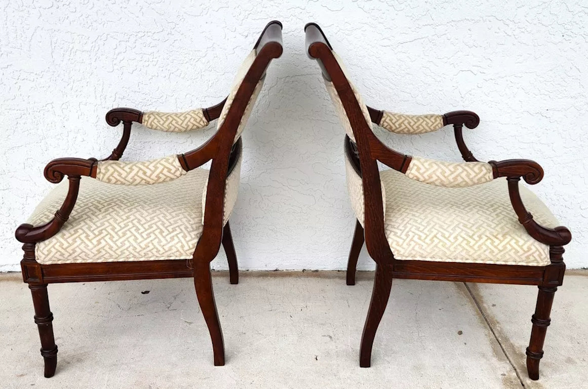 Regency Mahogany Armchairs a Pair