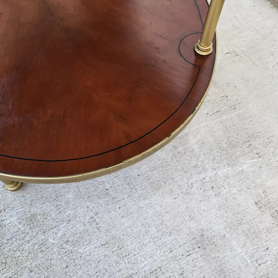 Mid Century Table 2 Tier Hollywood Regency