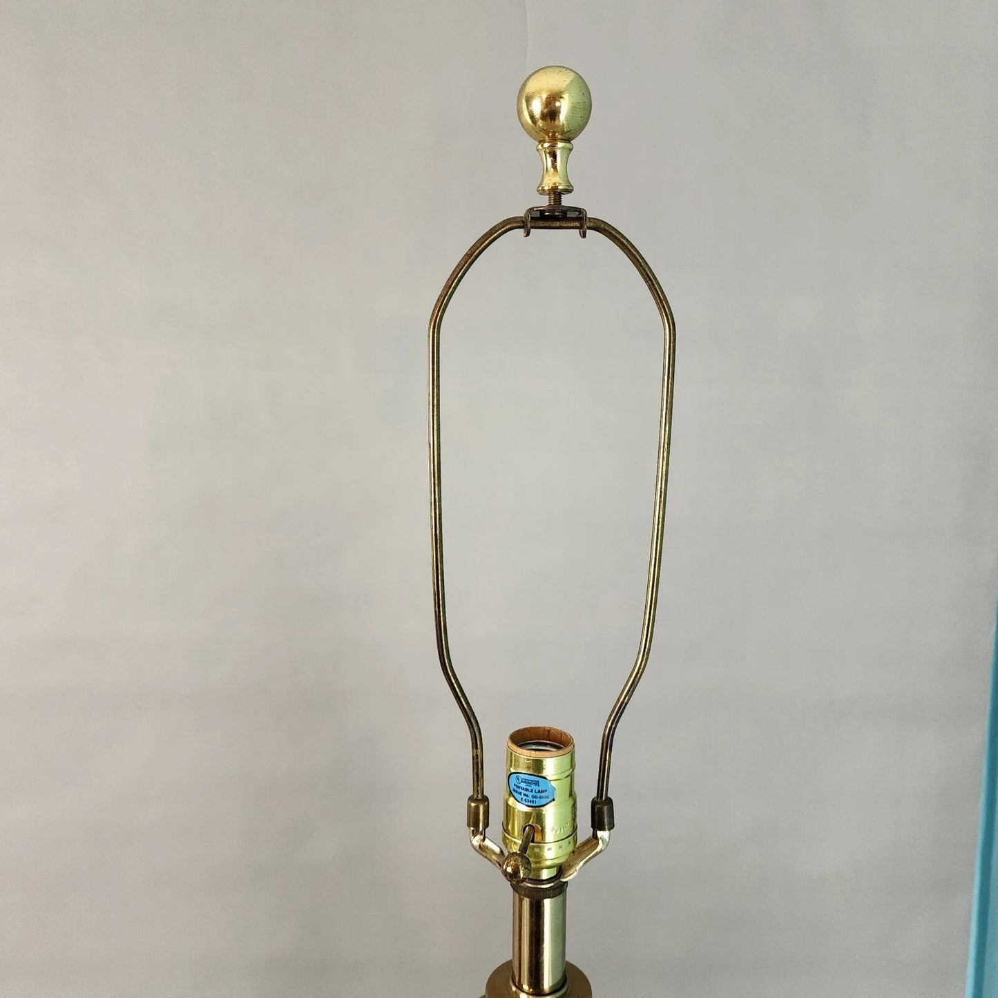 Rembrandt Table Lamps Brass Lucite Pair