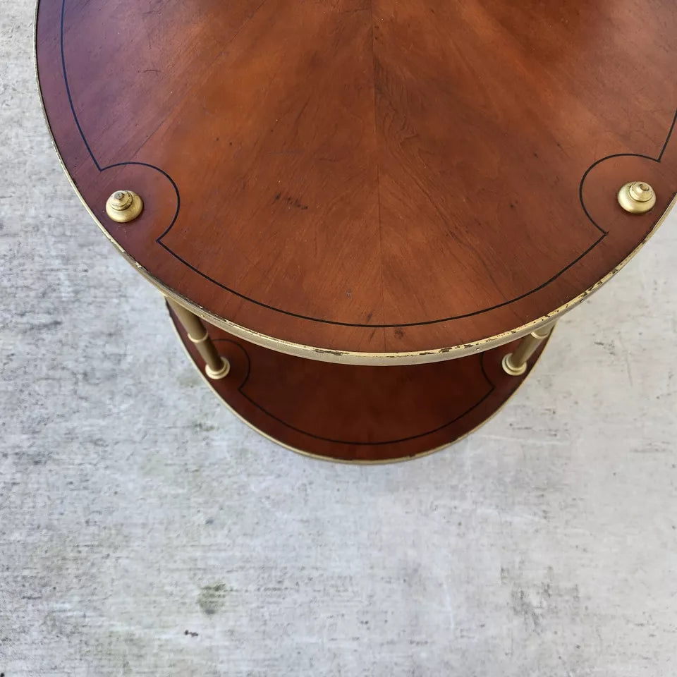 Mid Century Table 2 Tier Hollywood Regency