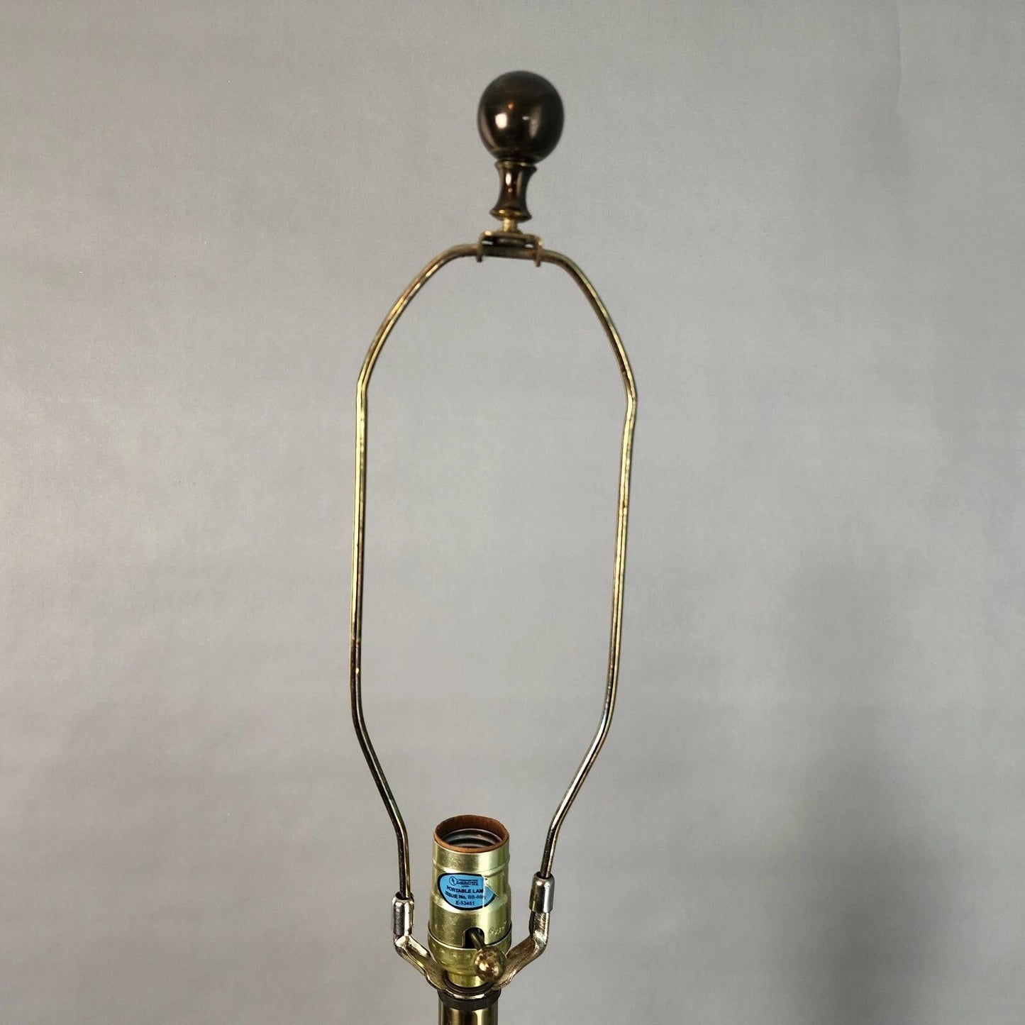 Rembrandt Table Lamps Brass Lucite Pair