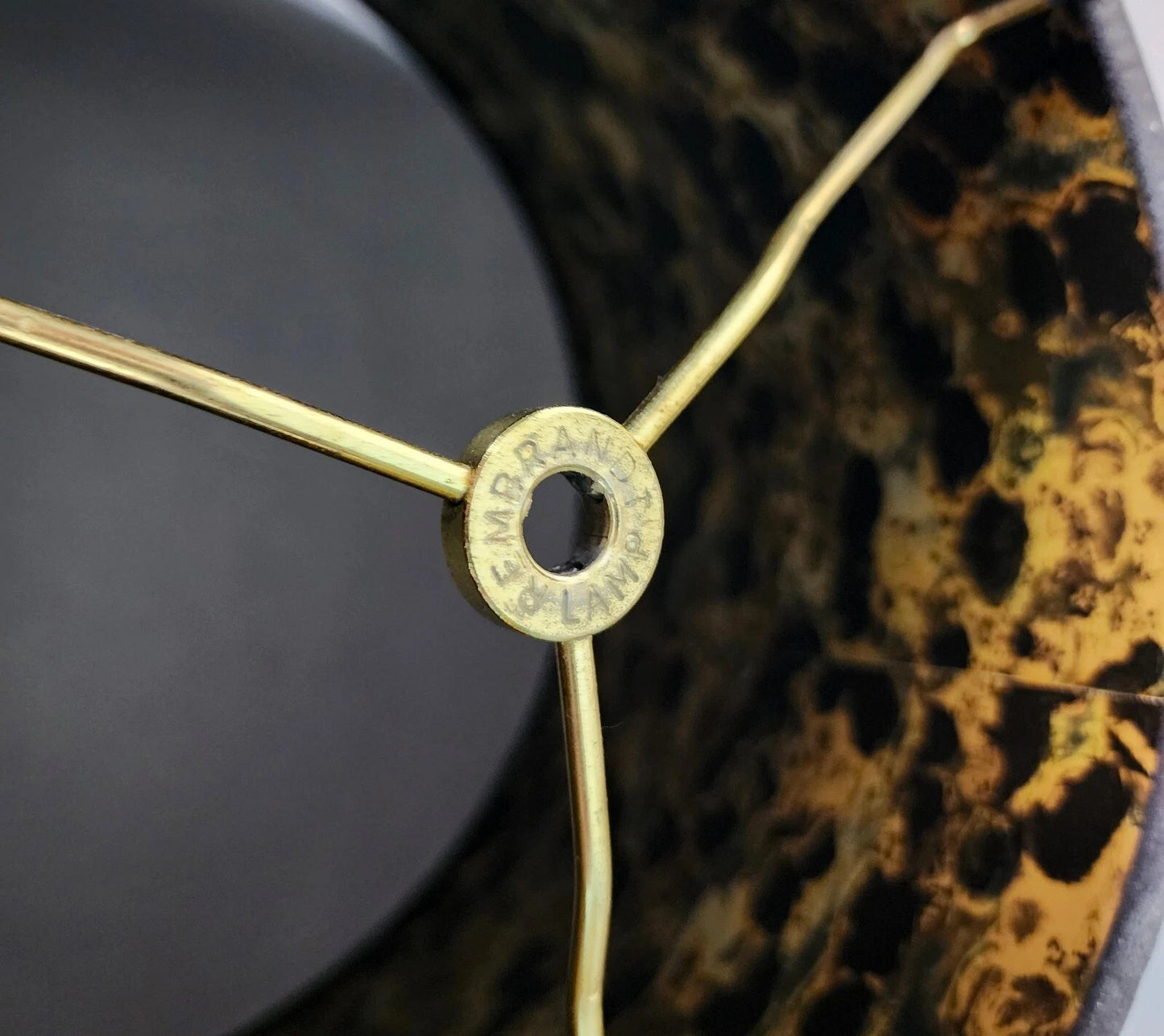 Rembrandt Table Lamps Brass Lucite Pair