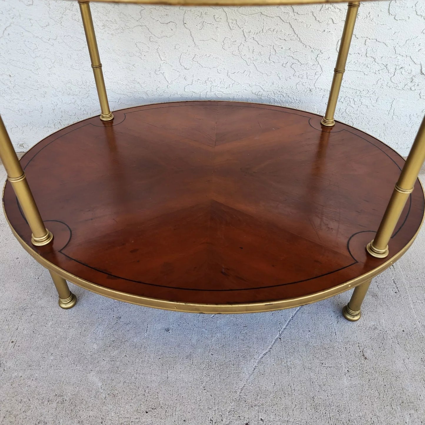 Mid Century Table 2 Tier Hollywood Regency